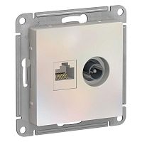 Розетка TV+RJ45 Cat.5 ATLASDESIGN, оконечная, жемчуг | код. ATN000489 | Schneider Electric
