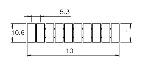 305801/1 Маркировка клемм TU/TP/TC сеч. 2,5мм2, шир. 5.2мм, нумерац. «1», шт | код 305801/1 | SUPU
