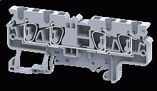 Клемма проходная CX4/4BU /6x86,2mm, пружинная, 4 присоед., 4(max 6)mm2, 32A, 1000V, синяя | код CX4/4BU | Connectwell
