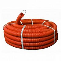 Труба гофрированная ПНД с зондом оранжевая d25мм (75м) Plast PROxima | код. tpnd-25-o | EKF