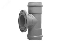 Тройник с металлическим фланцем 160x100 мм. 90 градусов | код 2181141 | Хемкор