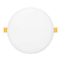 Светодиодный встраиваемый даунлайт безрамочный ДВО 1109 круглый 24Вт 6500K IP20 LUMA EKF | код DLL-1109-R-24-6500 | EKF