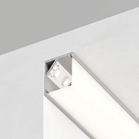 Профиль алюминиевый "угловой квадратный 16х16мм" серебр. CAB281 с матовым экраном 2 заглушками 4 крепежами в комплекте FERON FERON 10300