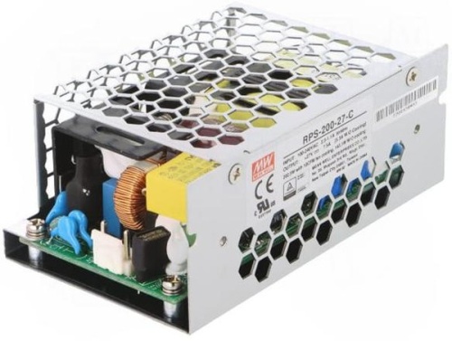 Источник питания AC-DC med, 202.5Вт, вход 80…264V AC, 47…63Гц /113…370В DC, выход 27В/5.3…7.5A (без вентилятора/с вентилятором), изоляция 4000V AC, в кожухе 103.4х62х40 мм, -30…+70С | код RPS-200-27-C | MeanWell Источник питания AC-DC med, 202.5Вт, вход 80…264V AC, 47…63Гц /113…370В DC, выход 27В/5.3…7.5A (без вентилятора/с вентилятором), изоляция 4000V AC, в кожухе 103.4х62х40 мм, -30…+70С | код RPS-200-27-C | MeanWell