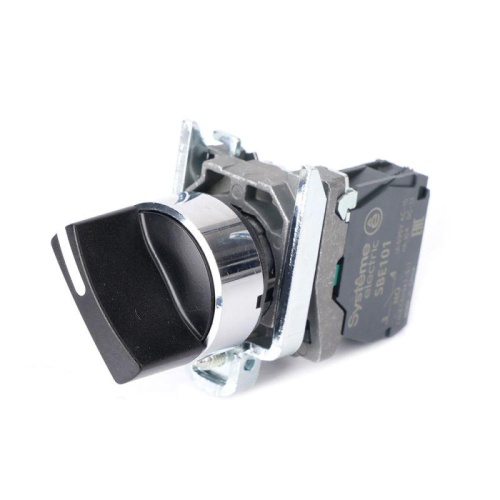 Переключатель модульный SB4 в сборе 22мм 2поз. с фиксацией 1НО | код. SB4BD21 | Systeme Electric Переключатель модульный SB4 в сборе 22мм 2поз. с фиксацией 1НО | код. SB4BD21 | Systeme Electric