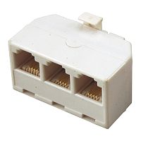 Rexant Телефонный тройник RJ-14(6P4C) (штекер - 3 гнезда) | код 03-0041 | REXANT