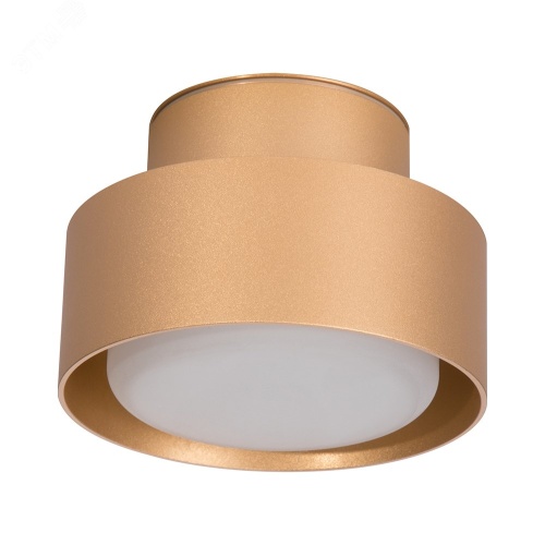 Светильник ДПО-12w GX53 без лампы IP44 золото | код HL367 48408 | FERON