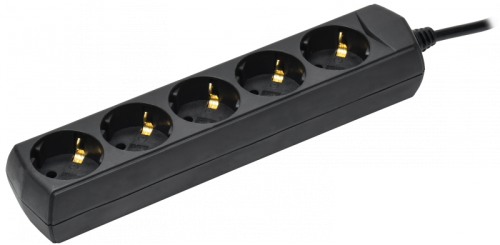 Удлинитель У05 5 мест с/з 5м 3х1мм2 10А 250В чер. GENERICA | код WYP10-10-05-05-Z-K02-G | GENERICA by IEK Удлинитель У05 5 мест с/з 5м 3х1мм2 10А 250В чер. GENERICA | код WYP10-10-05-05-Z-K02-G | GENERICA by IEK