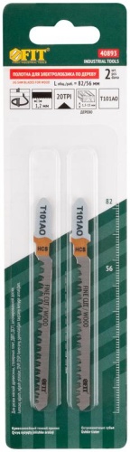 Полотна по дереву, HCS, остроконечные зубья, 82/56/1,4 мм (Т101AO),2 шт. | код 40893 | FIT фото 3