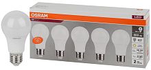 Лампа светодиодная LED Value LVCLA75 10SW/830 грушевидная матовая E27 230В 2х5 RU (уп.5шт) | код 4058075577718 | LEDVANCE