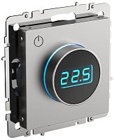 Термостат электронный с индикацией BRITE СП IP20 ТС10-1-БрС сталь | код BR-RT11-K46 | IEK