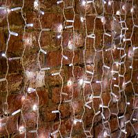 Гирлянда Светодиодный Дождь 2х1,5м, эффект мерцания, белый провод, 230 В, диоды БЕЛЫЕ | код 235-221 | NEON-NIGHT