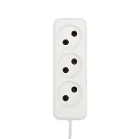 Удлинитель REXANT 3 гнезда, 7 м, 2х0.75 мм кв, б/з, белый (Сделано в России) | код 11-8736 | REXANT