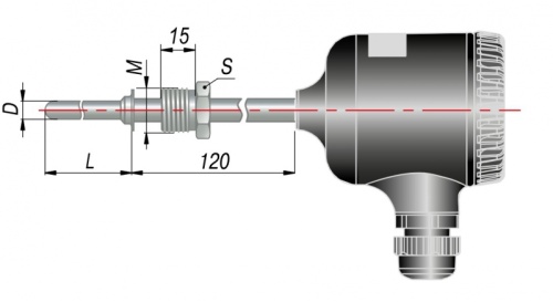 Датчик температуры ДТХ-RS ДТС035М-РТ100.0,5.400.МГ.RS | код 136632 | ОВЕН