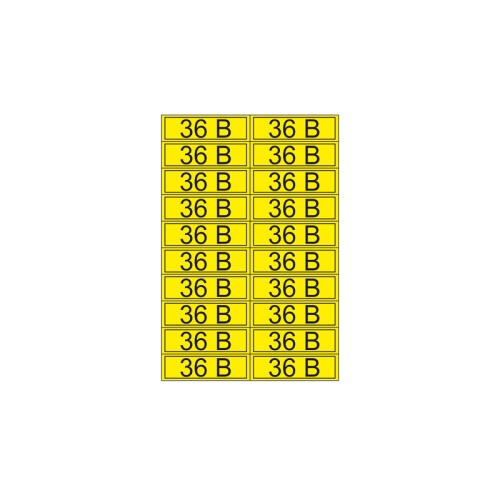 Наклейка знак электробезопасности 36 В 15х50 мм REXANT (20шт на листе) | код 56-0009-1 | REXANT