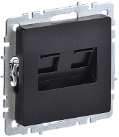 BRITE Роз. комп. 2-ая RJ45 кат.6 РК11-2-БрЧ черн. IEK | код BR-K20-2-K02 | IEK