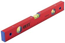 Уровень ''Стандарт'', 3 глазка, красный корпус, фрезерованная рабочая грань, шкала 400 мм | код 18054 | FIT