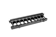 Горизонтальный кабельный органайзер с пластиковыми пальцами 19 1U | код ГКО-П-1-9005 | ЦМО