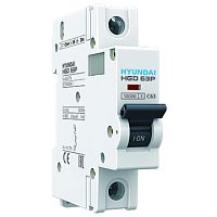 Автоматический выключатель HGD63P 1PMCS0000C 00002 1 полюс, 2А, ток к.з. 10kA, хар-ка C (STANDARD) | код 13.04.000909 | HYUNDAI