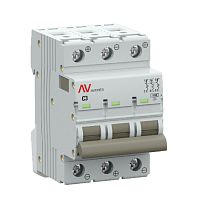 Выключатель автоматический AV-10 DC 3P 3A (C) 10kA EKF AVERES | код mcb10-DC-3-03C-av | EKF