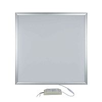 Светильник светодиодный ДВО-42w 595х595х8 4000K 3000 Лм призма IP40 белый свет корпус серебряный | код UL-00001794 | Uniel