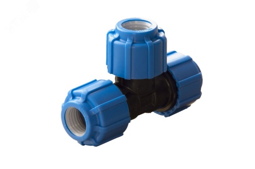 Тройник ПНД компрессионный 63 | код 50050063 | Политэк