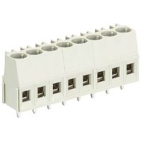 Клемма на печатную плату, подвод кабеля сбоку, 3 полюса, шаг: 5 мм, винтовая фиксация провода, без маркировки, 300V, 16А, цвет: серый, серия 8191 | код 25.161.3353.0 | Wieland