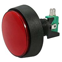 Кнопка GMSI круглая RUICHI 1B-C с LED подсветкой 12 В, 5 А, 30 мОм, 250 В, no-nc+nc-no, красная | код 57037 | Ruichi