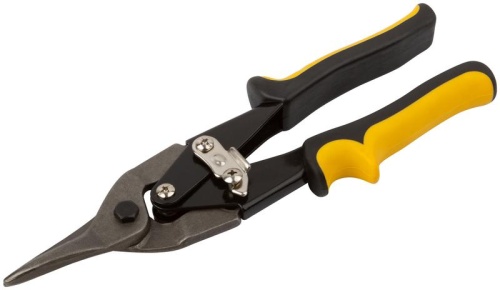 Ножницы по металлу ''Оптима'', усиленные, прорезиненные ручки, прямые 250 мм | код 41456 | FIT