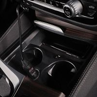 Автозарядка с индикатором, разъем 2.1х5.5, АЗУ, шнур спираль 1.5 м, | код 16-0233 | REXANT