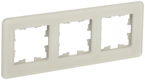 BRITE Рамка 3-мест. РУ-3-2-Бр стекло песчаный RE IEK | код BR-M32-G-41-K98 | IEK