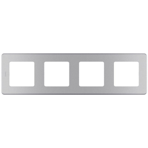 Рамка 4-м Inspiria алюм. Leg | код 673962 | Inspiria(группа Legrand)