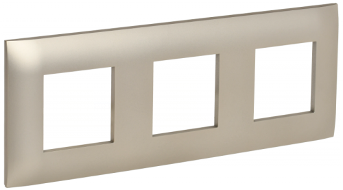 SKANDY Рамка 3-мест. SK-F03Sh шамп. IEK | код SK-M32-K37 | IEK SKANDY Рамка 3-мест. SK-F03Sh шамп. IEK | код SK-M32-K37 | IEK