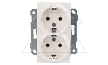 Rita - Розетка двойная 2x2P+E, белая | код 2200-202-0201 | Mutlusan