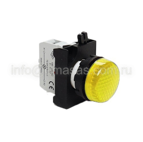Арматура сигнальная желтая со светодиодом 100-250 В перем. тока | код CP0S0XS | EMAS Арматура сигнальная желтая со светодиодом 100-250 В перем. тока | код CP0S0XS | EMAS