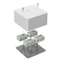 Коробка огнестойкая разветвительная для кабель-канала 40-0460-FR6.0-4-8-Р Е15-Е60 RAL9003 85х85х45 (44 шт/кор) Промрукав | код 40-0460-FR6.0-4-8-Р | ПРОМРУКАВ