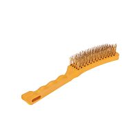 Щетка по металлу с пластиковой ручкой, 5 рядов, 260мм KRANZ | код KR-91-1256 | KRANZ