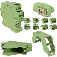 Корпус для РЭА на DIN-рейку RUICHI ТС-3004, крепление 35 мм, АБС пластик, зеленый | код 81051 | Ruichi