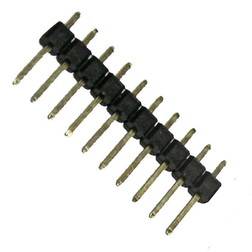 Штырь для плат 2.54 мм RUICHI PLS-10 (шаг 2.54 мм), 10 контактов | код 71051 | Ruichi