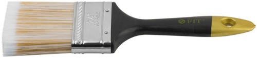 Кисть флейцевая "Лайн" искусственная щетина пластиковая ручка 2. 5дюйм (63мм) FIT 01176 фото 4
