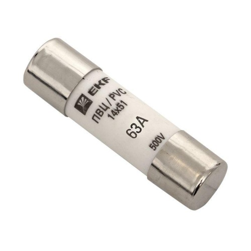 Плавкая вставка цилиндрическая ПВЦ (14х51) 63А PROxima | код pvc-14x51-63 | EKF Плавкая вставка цилиндрическая ПВЦ (14х51) 63А PROxima | код pvc-14x51-63 | EKF