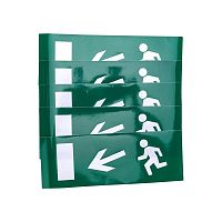 Наклейка Направление к эвакуационному выходу налево вниз, | код 74-0120-1 | REXANT