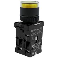 Кнопка управления NP2-EW3565 1НО+1НЗ желтая AC/DC230В(LED) IP40 (R)(CHINT) | код 575719 | CHINT