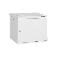 Шкаф настенный 19, 15U, металлическая дверь, Ш530хВ732хГ500мм, цельносварной, серый | код TWC-155350-M-W-GY | TLK