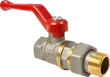 Кран шаровой со сгоном OPTIMA 11Б27фт1М никелированный 1/2' ВН ручка бабочка | код VF.225.NLR1.012 | Valfex
