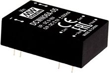 Источник питания DC-DC, 6 Вт, вход 36…72В, выход ±15В/±200мА, изоляция 3000В DC, DIP24 31.8х20.3х10.2мм, -40...+90С | код DCWN06C-15 | MeanWell