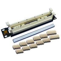 50-парный 110 кросс LANMASTER 10 1U, блоки в комплекте | код LAN-RS110-50FT/10 | LANMASTER