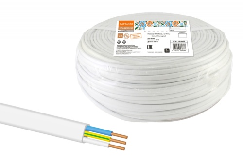 Провод ПУСП 3х2.5 ТРТС (бухта 100 м) | код SQ0126-0005 | РЭМЗ ТМ