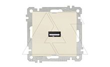 21 - Розетка 1xUSB Type A, сл.кость | код 2100-448-0102 | Mutlusan