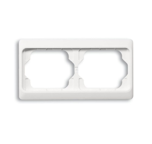 Рамка 2-постовая, горизонтальная, серия alpha exclusive, цвет белый глянцевый | код 1754-0-2999 | ABB